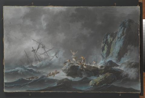 Shipwreck in a storm by Jean PIllement